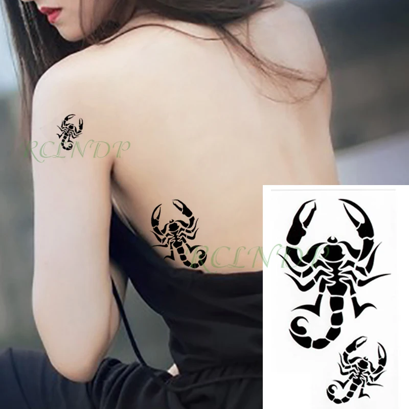 Водонепроницаемая временная татуировка Наклейка скорпион птица маленькая Татуировка Флэш-тату Поддельные татуировки Рука Нога Рука для детей Мужчины Женщины ребенок