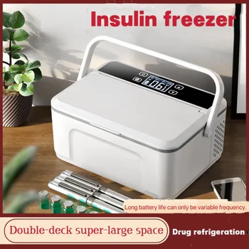 Двухслойная коробка-холодильник для инсулина сверхбольшой емкости, коробка для хранения инсулина в холодильнике для лекарств, коробка для хранения лекарств в путешествиях r