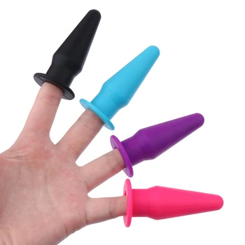 Силиконовые пальчиковые анальные секс-игрушки для мужчин, анальная пробка, мягкая нить для стимуляции точки G, расширитель влагалища, анальная пробка