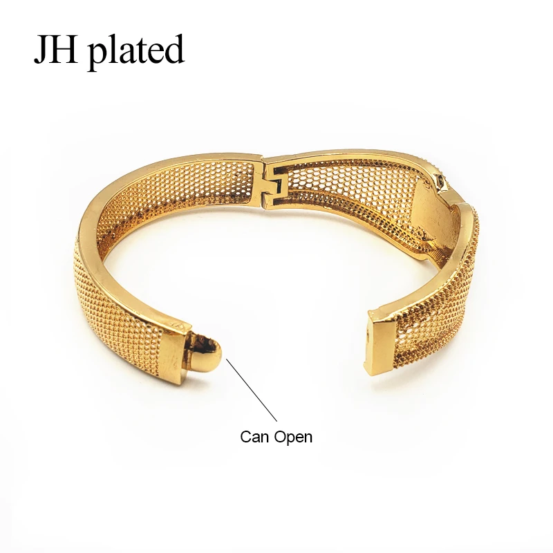 JHplated Новые модные Свадебные браслеты золотого цвета для женщин, браслеты невесты, ювелирные изделия из Эфиопии/Франции/Африки/Дубая, подарки