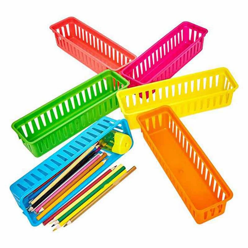 Органайзер для карандашей в классе, корзина для карандашей или корзина для карандашей, различные цвета, случайные цвета (30 упаковок)