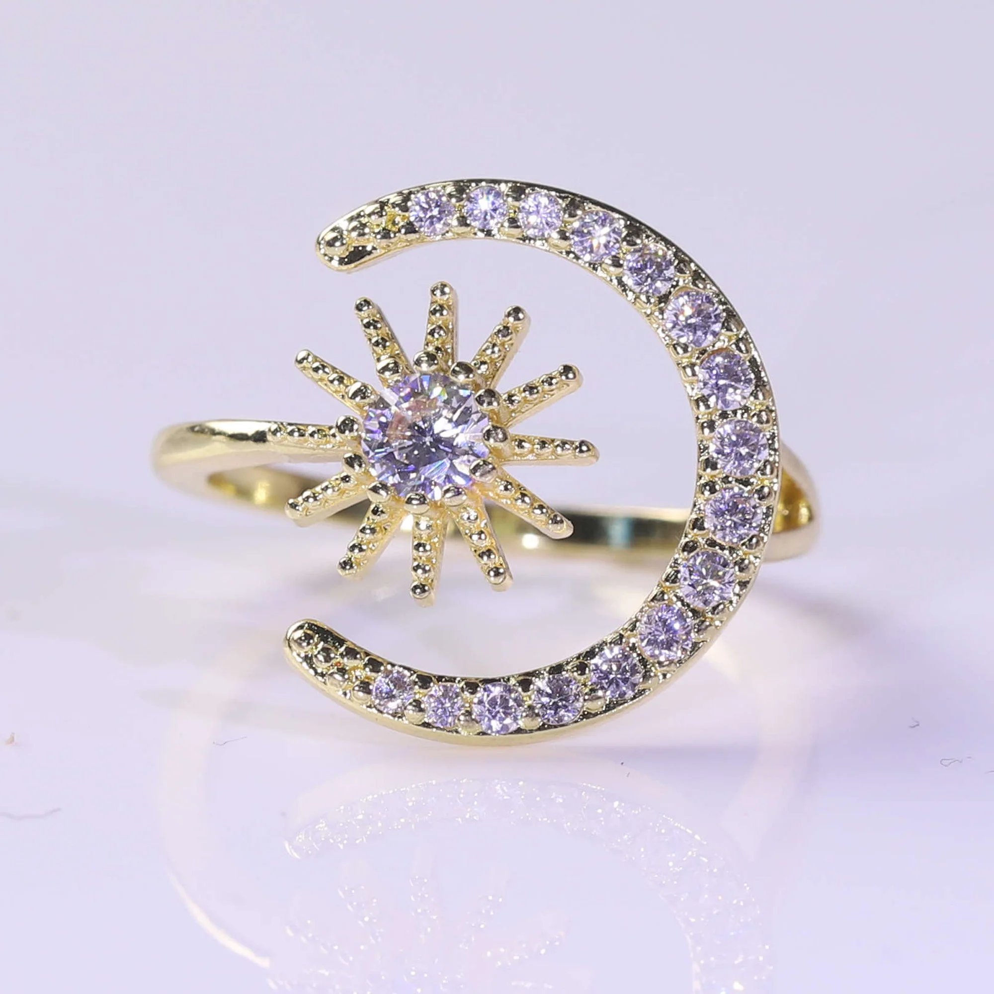 Роскошное винтажное Трехцветное сердце, позолоченное Медное кольцо для женщин и девочек, открытое кольцо с кристаллами Y2k, Свадебное Геометрическое кольцо, ювелирные изделия для вечеринок