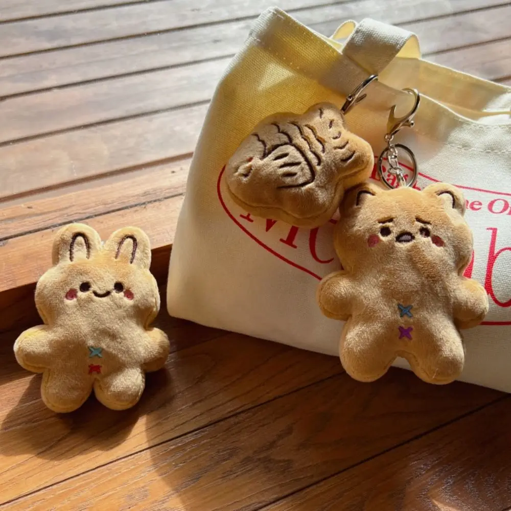 Кукла-Печенье Тайяки Брелок Для Ключей Мультяшный Дизайн Медведь Кролик Выщипывает Звуковой Кулон Фаршированный Плюшевый Брелок Для Ключей Детский Подарок