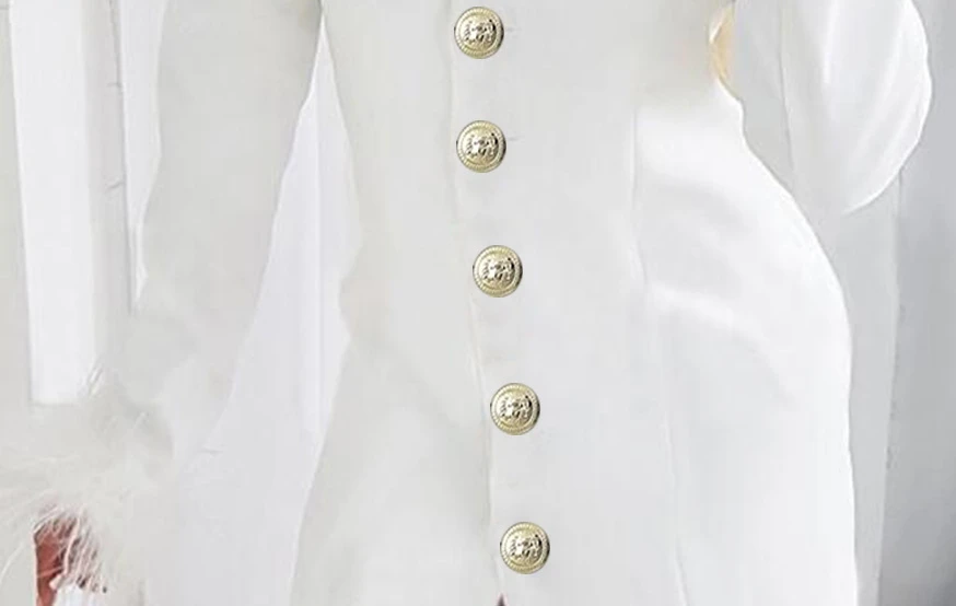 Элегантный блейзер-юбка с длинными рукавами, женское осенне-зимнее платье, Новинка 2023 года, Однотонные женские офисные платья на пуговицах Y2k