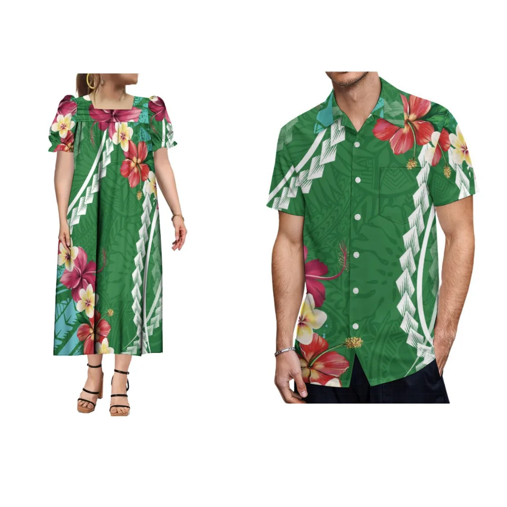 Повседневное платье для полинезийских вечеринок на заказ из качественной ткани, модное летнее платье с пышными рукавами, дизайнерская пышная юбка