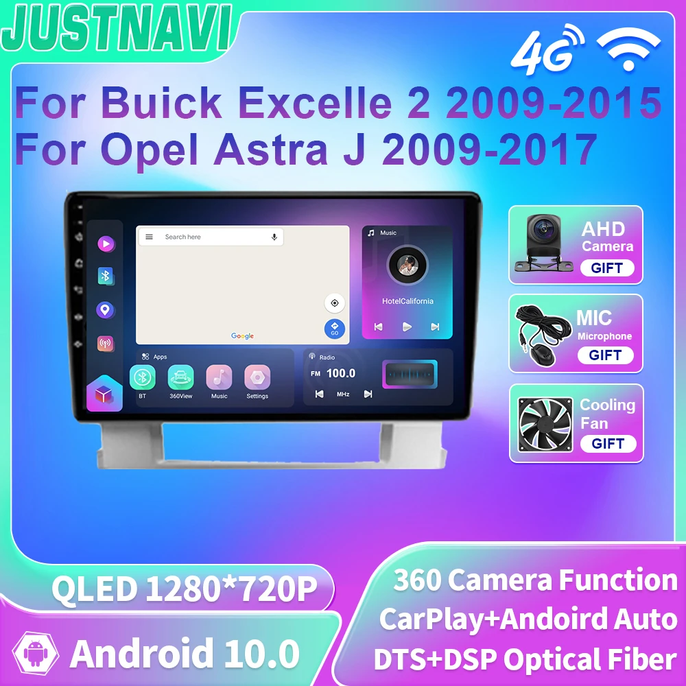 JUSTNAVI QLED Для Buick Excelle 2 2009-2015 Для Opel Astra J 2009-2017 Android 10 Автомобильный Радиоприемник Мультимедиа 4G WIFI BT GPS Навигация