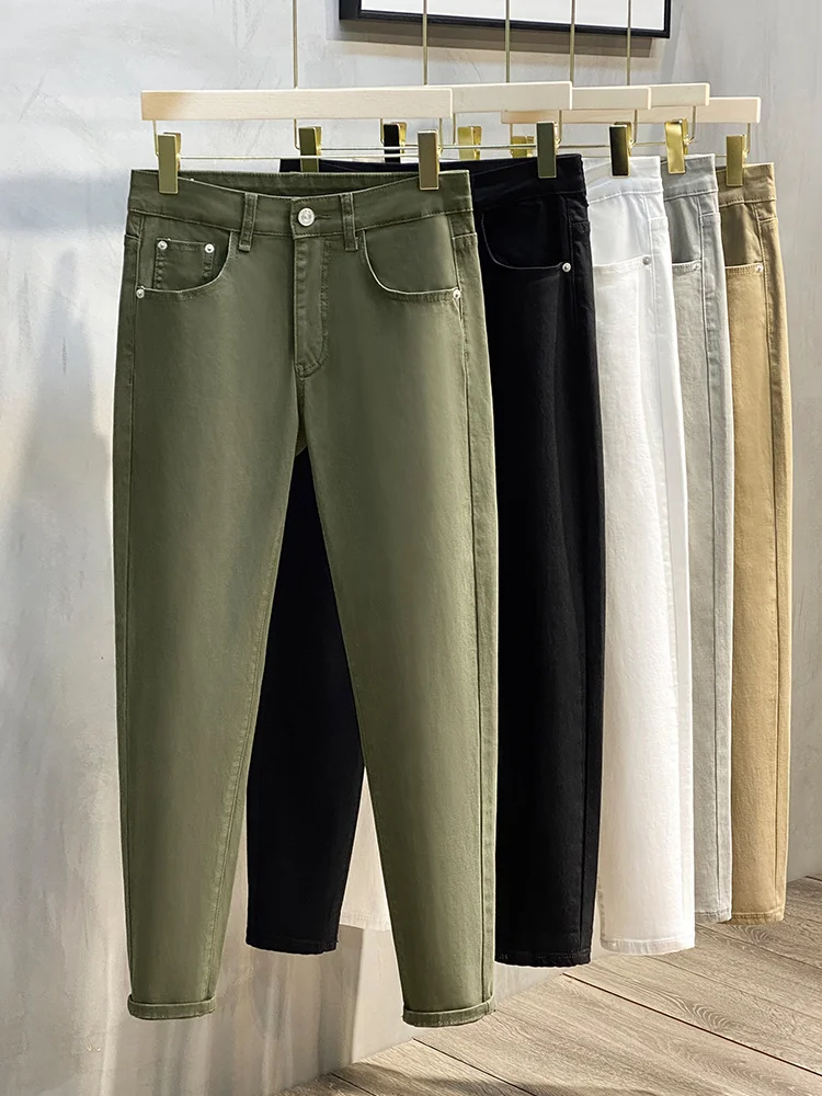 2022 Весна-осень, широкие прямые джинсы, мужские повседневные брюки из веревки, универсальные уличные брюки, Высококачественные джинсовые брюки S08