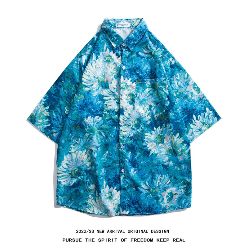Рубашки Мужские Повседневные с уличным принтом, короткие Рубашки с длинным рукавом, женские Мужские Рубашки 2023 Гавайи, Пляжные рубашки Оверсайз, модные рубашки Harujuku