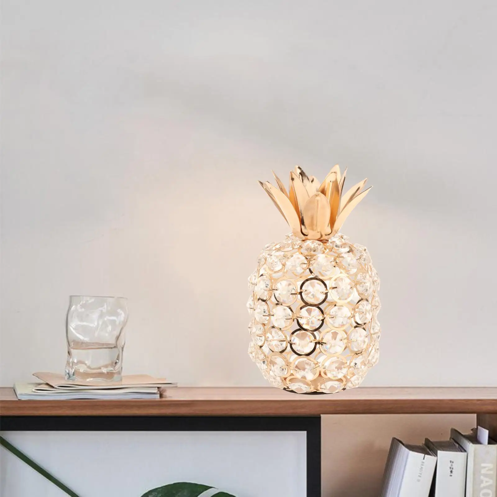 Настольный домашний декор ручной работы с украшением в виде ананаса из хрусталя 3D-огранки