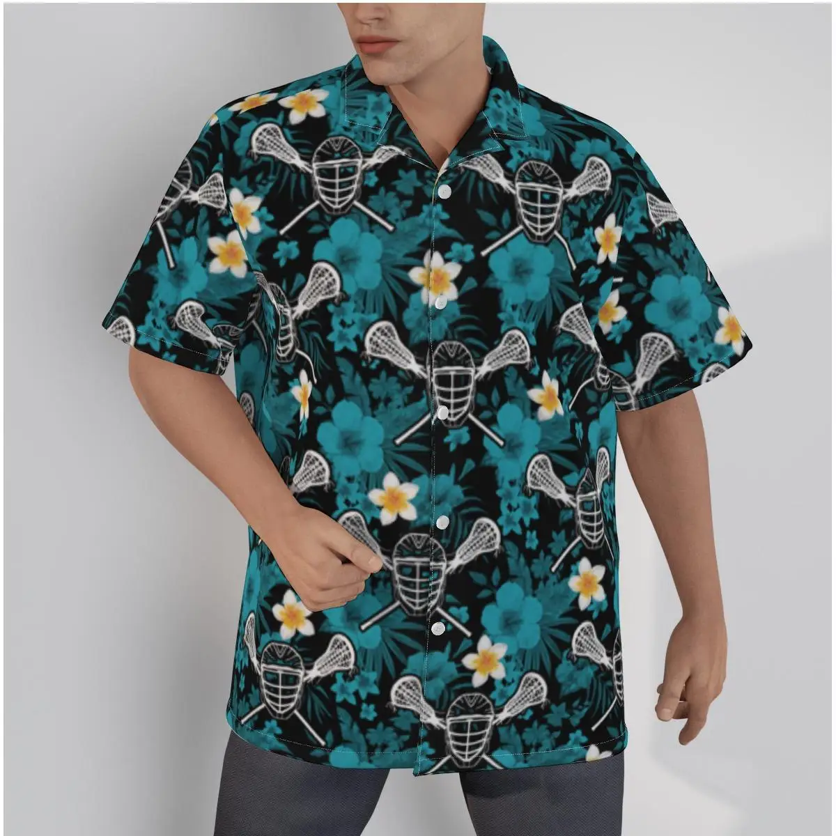 Мужская гавайская рубашка Cartoon bee Beach С коротким рукавом, летние повседневные топы в стиле пэчворк на пуговицах, 3D Серые рубашки