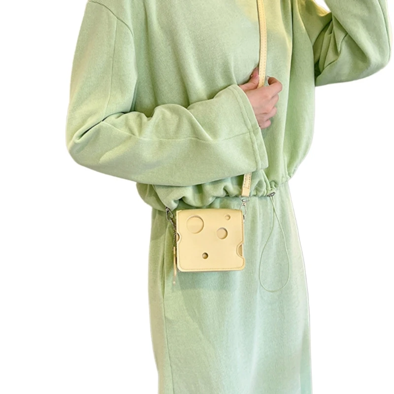 Сумка через плечо в форме сыра, универсальная мини-квадратная сумка для женщин