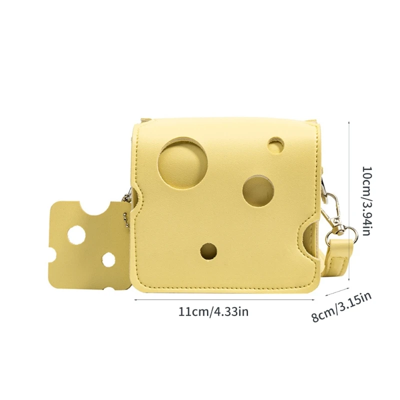 Сумка через плечо в форме сыра, универсальная мини-квадратная сумка для женщин