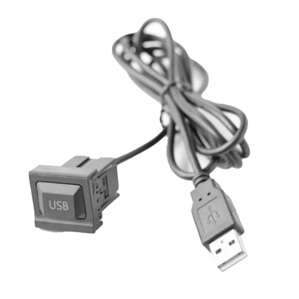 1 × USB С Пылезащитным Чехлом Для Приборной Панели Заподлицо С Двойным USB-Удлинителем Высококачественная Панель USB-Порт AUX Кабель-Адаптер Для Велосипеда