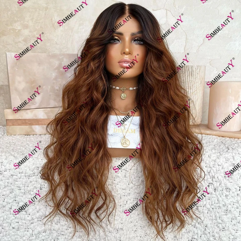 Парик из человеческих волос Super Wave плотностью 250 мм с густыми кружевами спереди для чернокожих женщин, омбре, карамельный парик Remy, бразильские человеческие волосы 13x6, кружевной парик