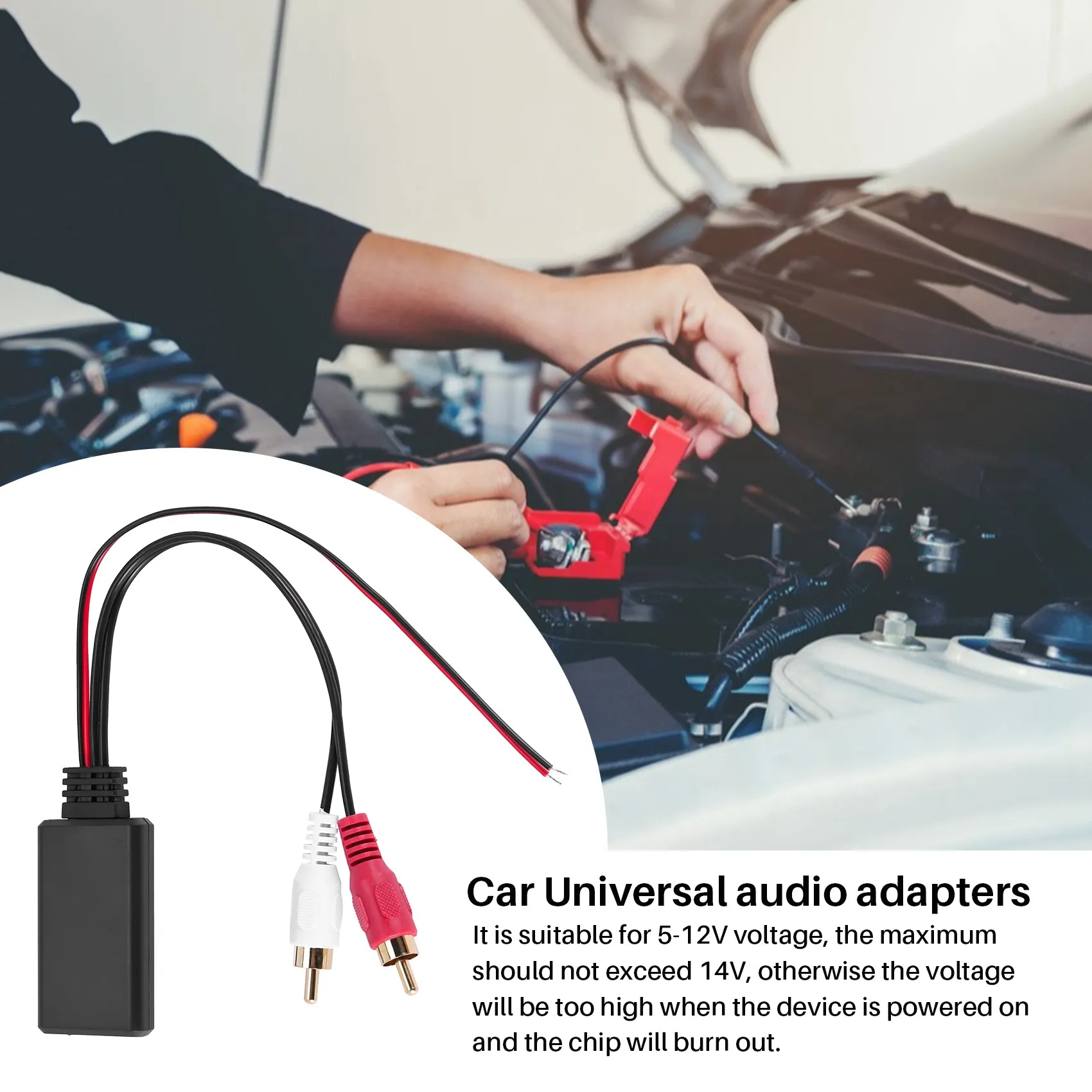 Автомобильный универсальный беспроводной модуль Bluetooth, музыкальный адаптер Rca Aux Audio