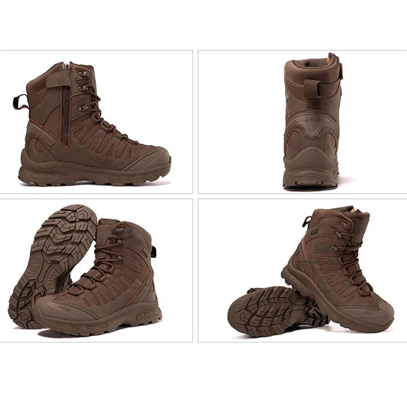 Негабаритная походная обувь Унисекс, походные ботинки, мужские высокие тактические ботинки для пустыни, обувь для полевых тренировок, ботильоны для скалолазания