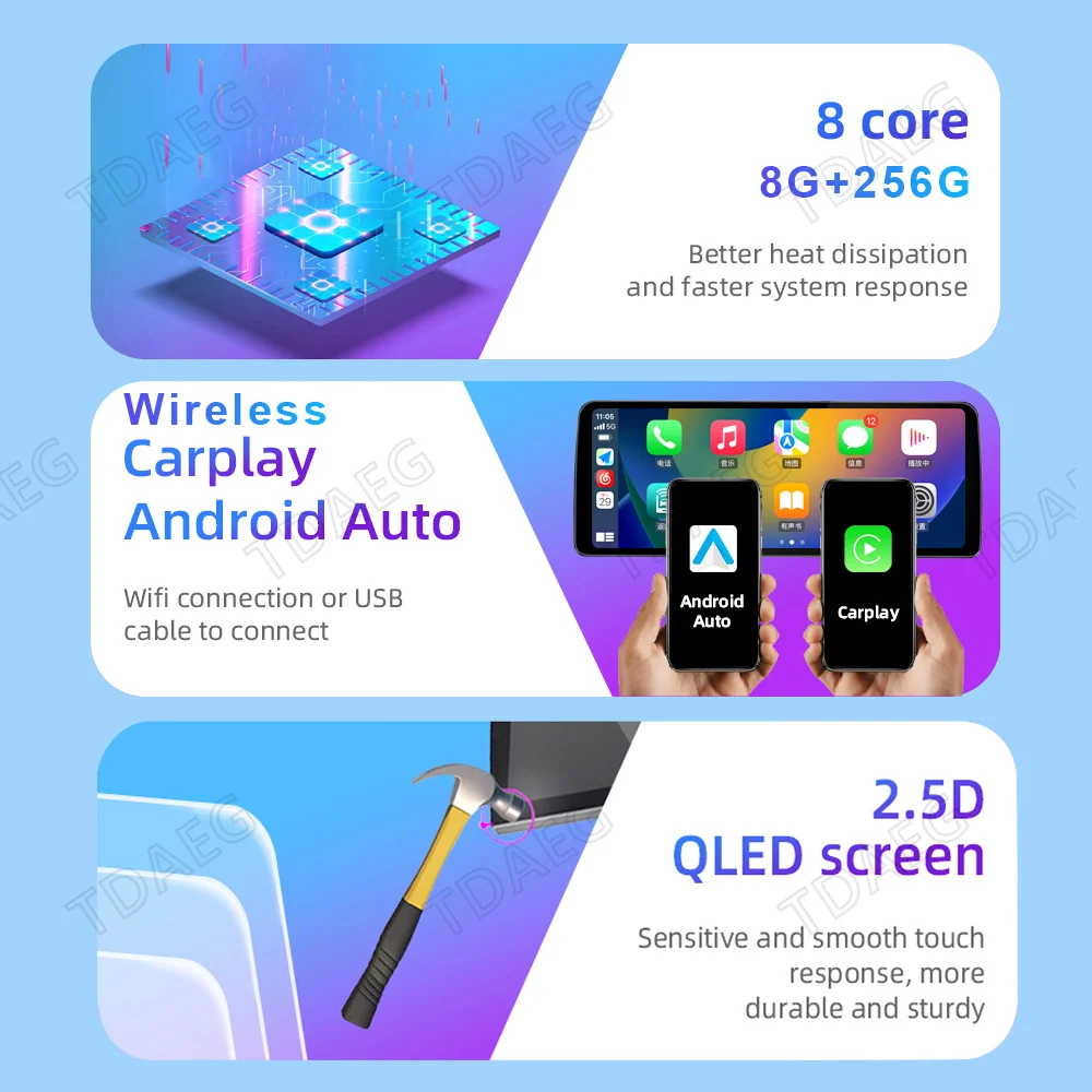 12,3 ‘8 ГБ + 256 ГБ Восьмиядерный Android 4g Lte Wifi Для Mercedes Benz Vito 3 2014-2020 HD IPS Большой Сенсорный Экран GPS Видеоплеер