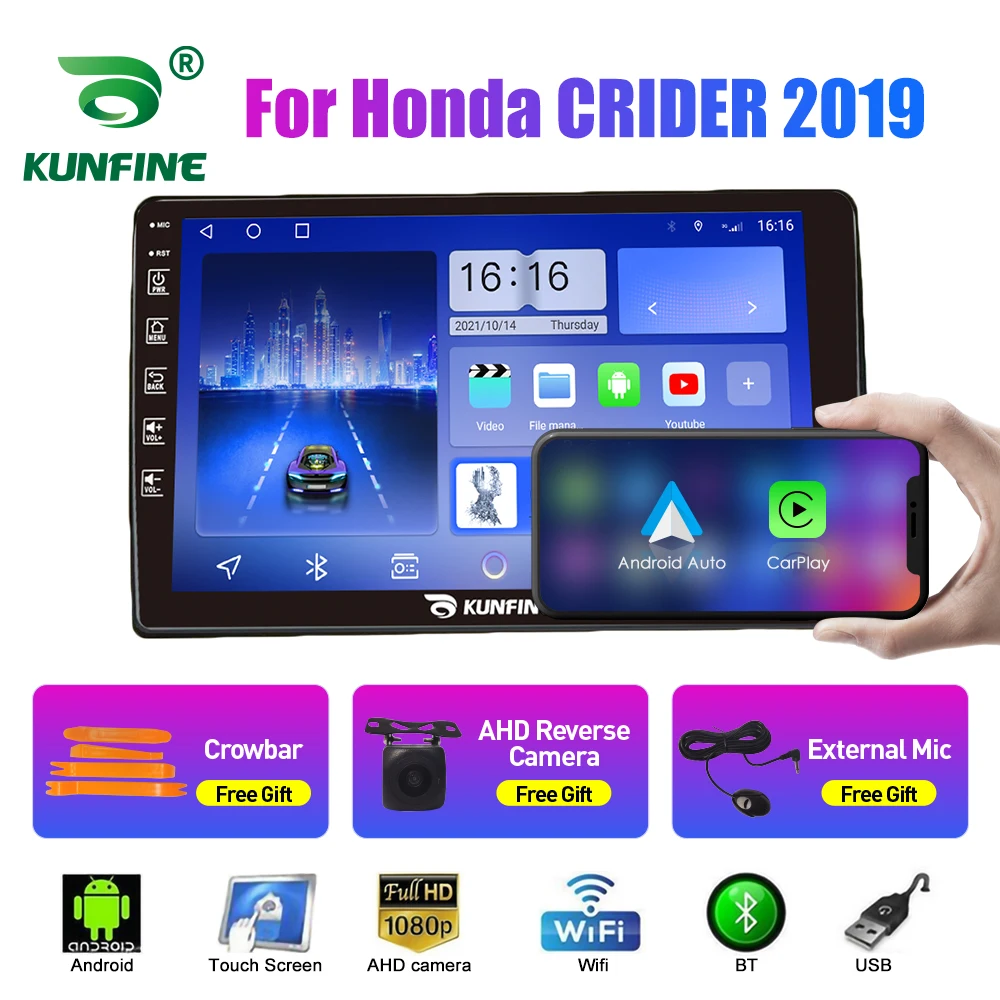 10,33 Дюймовый Автомобильный Радиоприемник Для Honda CRIDER 2019 2Din Android Восьмиядерный Автомобильный Стерео DVD GPS Навигационный Плеер QLED Экран Carplay