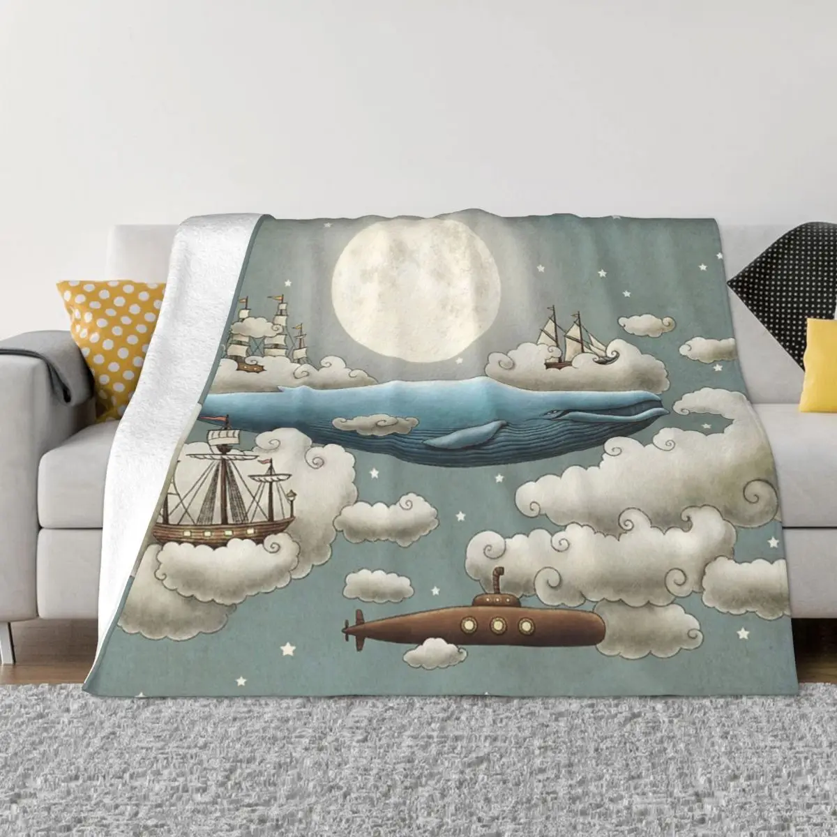 Океан встречает небо 1 Одеяло, покрывало на кровать, одеяло для гостиной, детское одеяло, декоративные одеяла для дивана