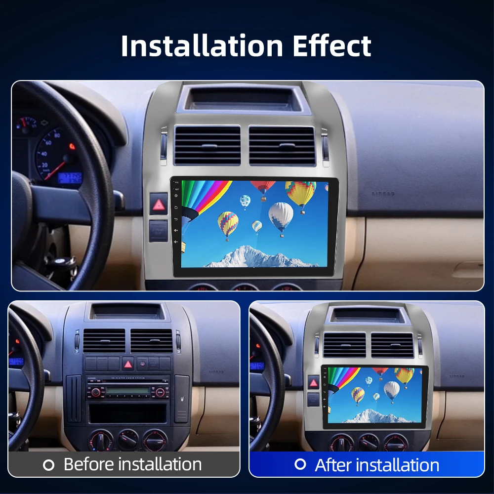 Hikity Android 11 2Din Автомагнитола Для Volkswagen Polo 2004-2011 Мультимедийный Видеоплеер Carplay Авторадио Навигация GPS WIFI 4G