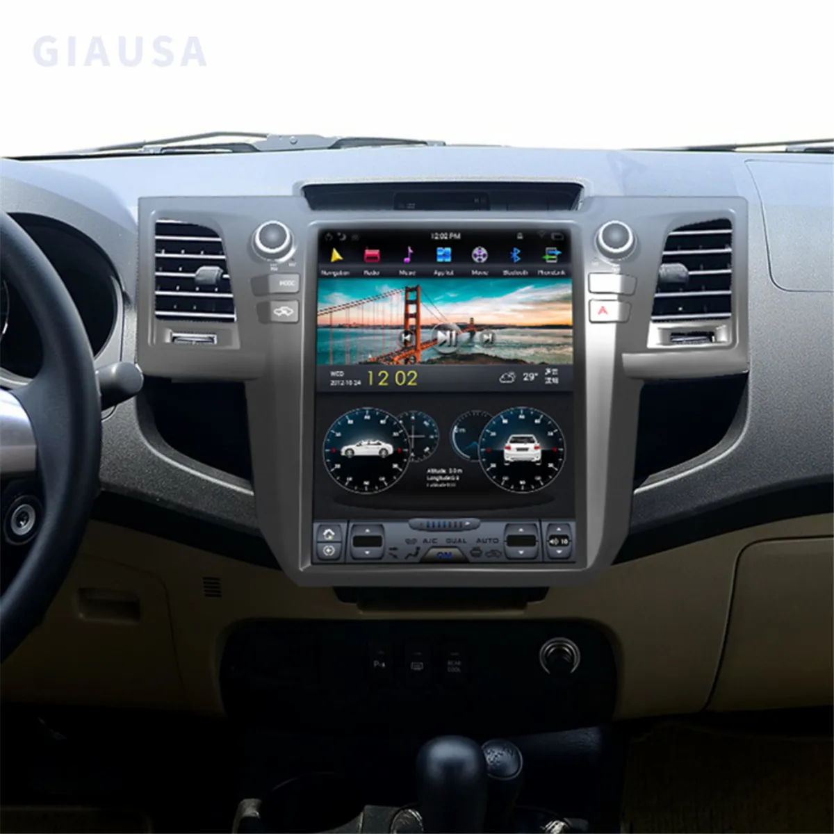 Для Toyota Fortuner HILUX Revo Vigo 2007-2015 Мультимедийный видеоплеер стерео GPS 2din Carplay автомагнитола Android 12