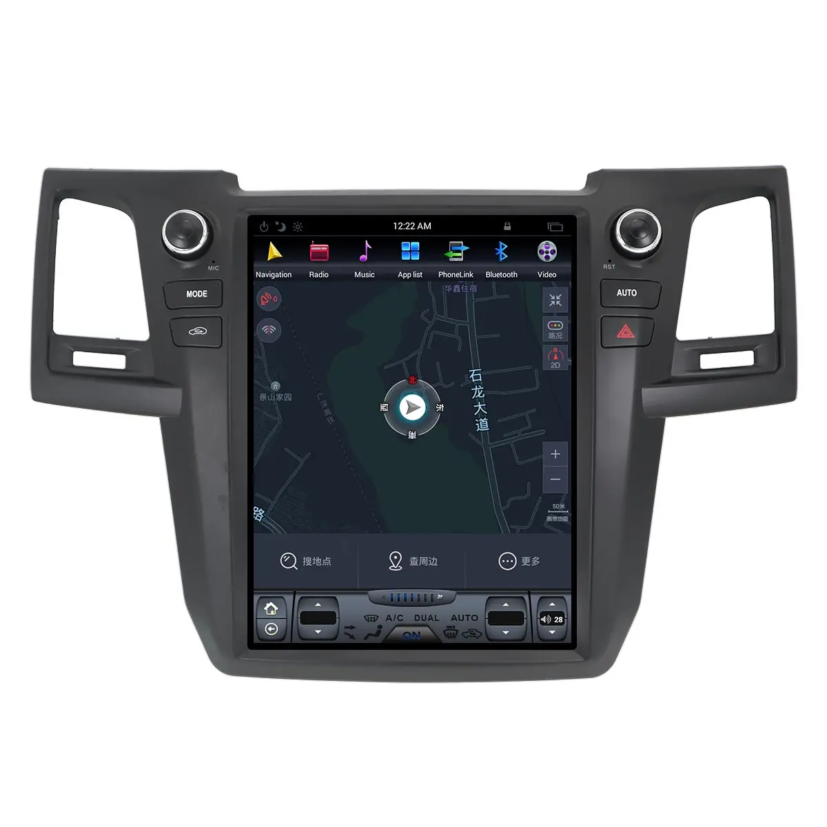 Для Toyota Fortuner HILUX Revo Vigo 2007-2015 Мультимедийный видеоплеер стерео GPS 2din Carplay автомагнитола Android 12