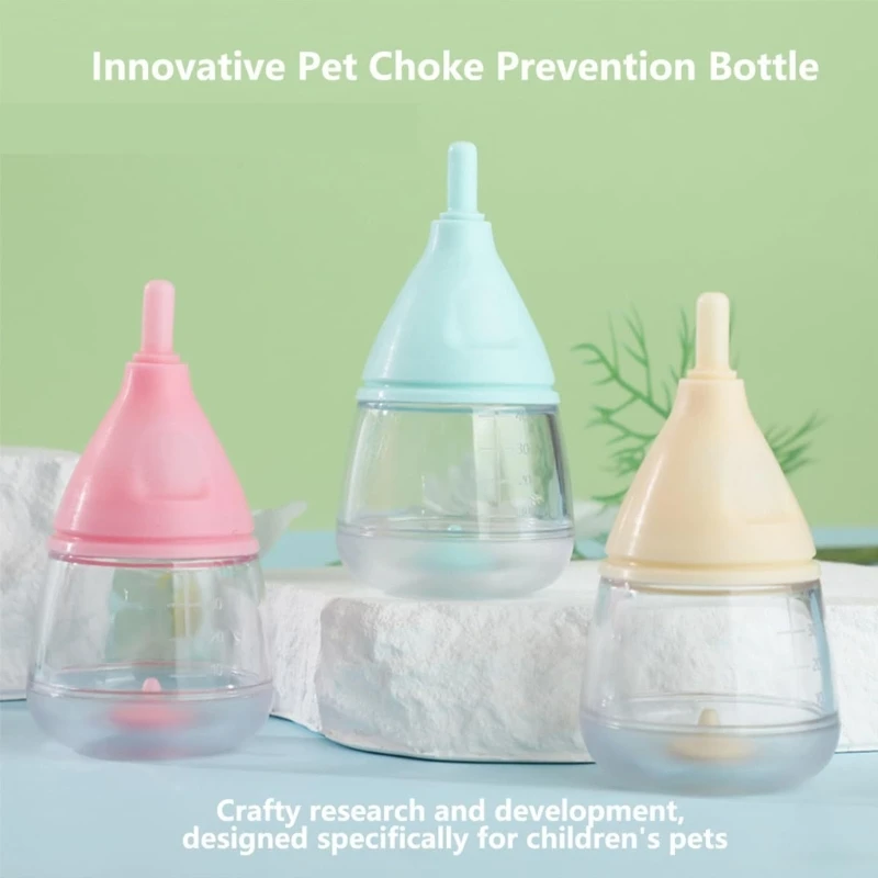 Бутылочка для кормления кошек и собак с силиконовой соской и клапанами от удушья для новорожденных мелких животных многоразового использования и стирки