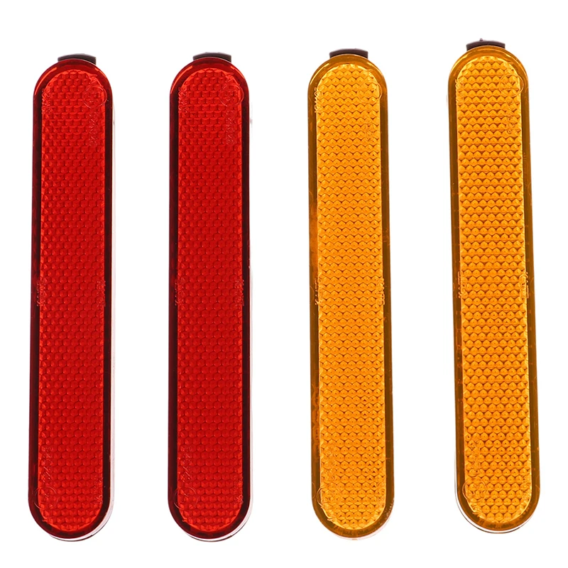 2шт Крышка заднего колеса электрического скутера, красно-желтая защитная Светоотражающая полоса, защищает декоративные чехлы для Xiaomi Pro2 1S
