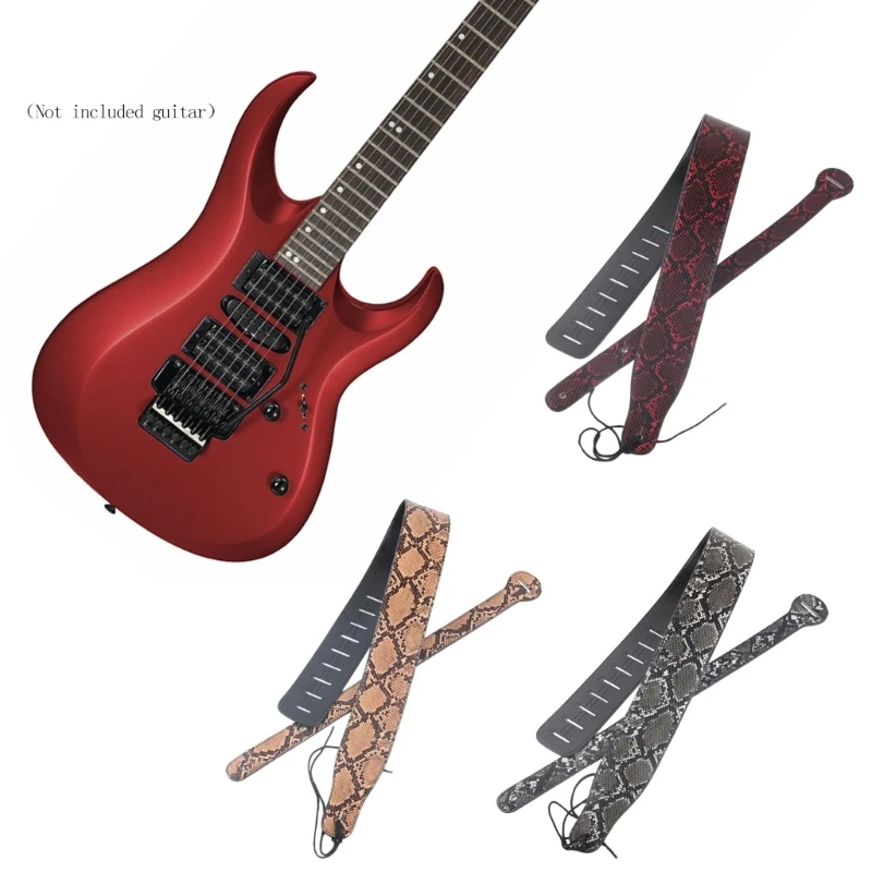 Регулируемые гитарные ремни из искусственной кожи для мужчин и женщин, винтажный кожаный гитарный ремень для акустической, бас- и электрогитары