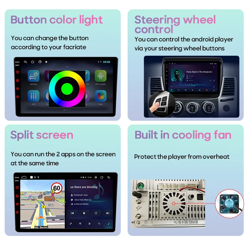 Автомобильный Радио-Видео Мультимедийный Плеер Qualcomm Snapdragon Для Toyota Hilux Pick Up AN120 2015-2020 Android Auto GPS Авторадио 4G