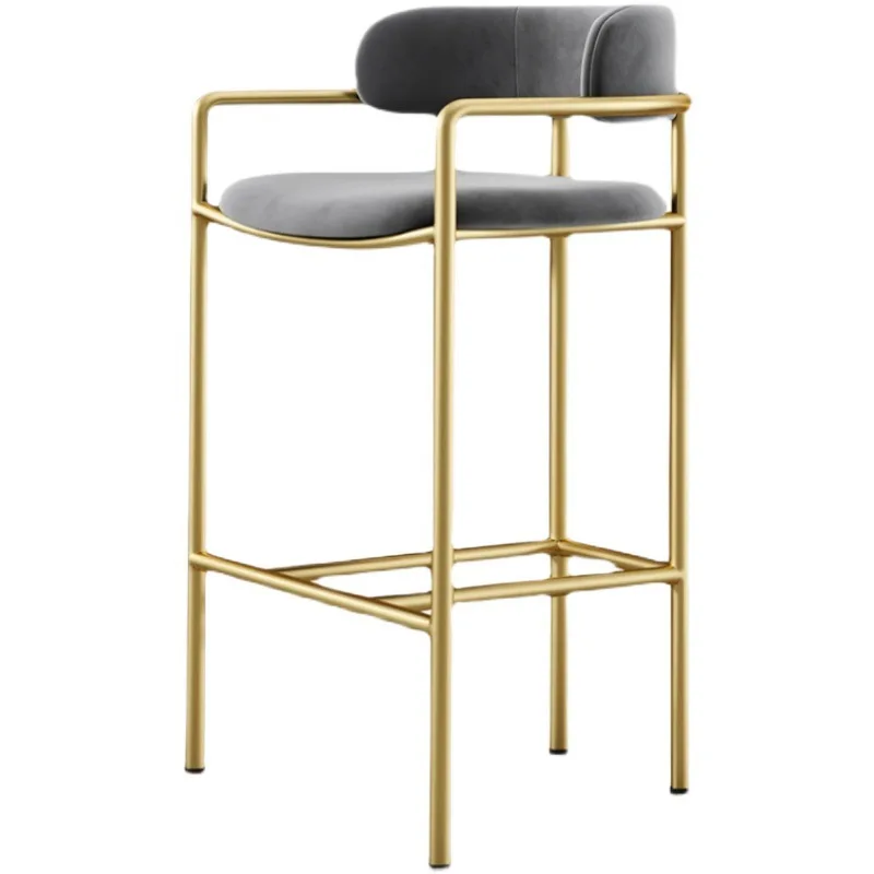 Подлокотники барного стула для столовой, подставка для ног для вечеринки, металлический каркас, ножки, минималистичное кресло-качалка, дизайнерская мебель Sgabello House