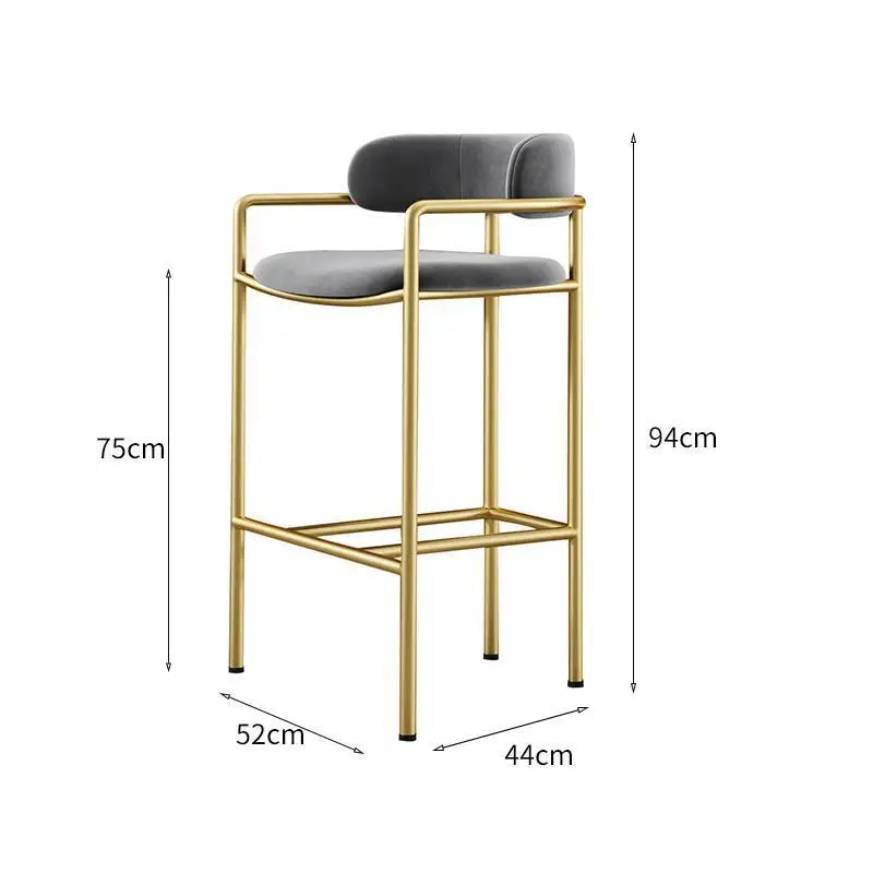 Подлокотники барного стула для столовой, подставка для ног для вечеринки, металлический каркас, ножки, минималистичное кресло-качалка, дизайнерская мебель Sgabello House