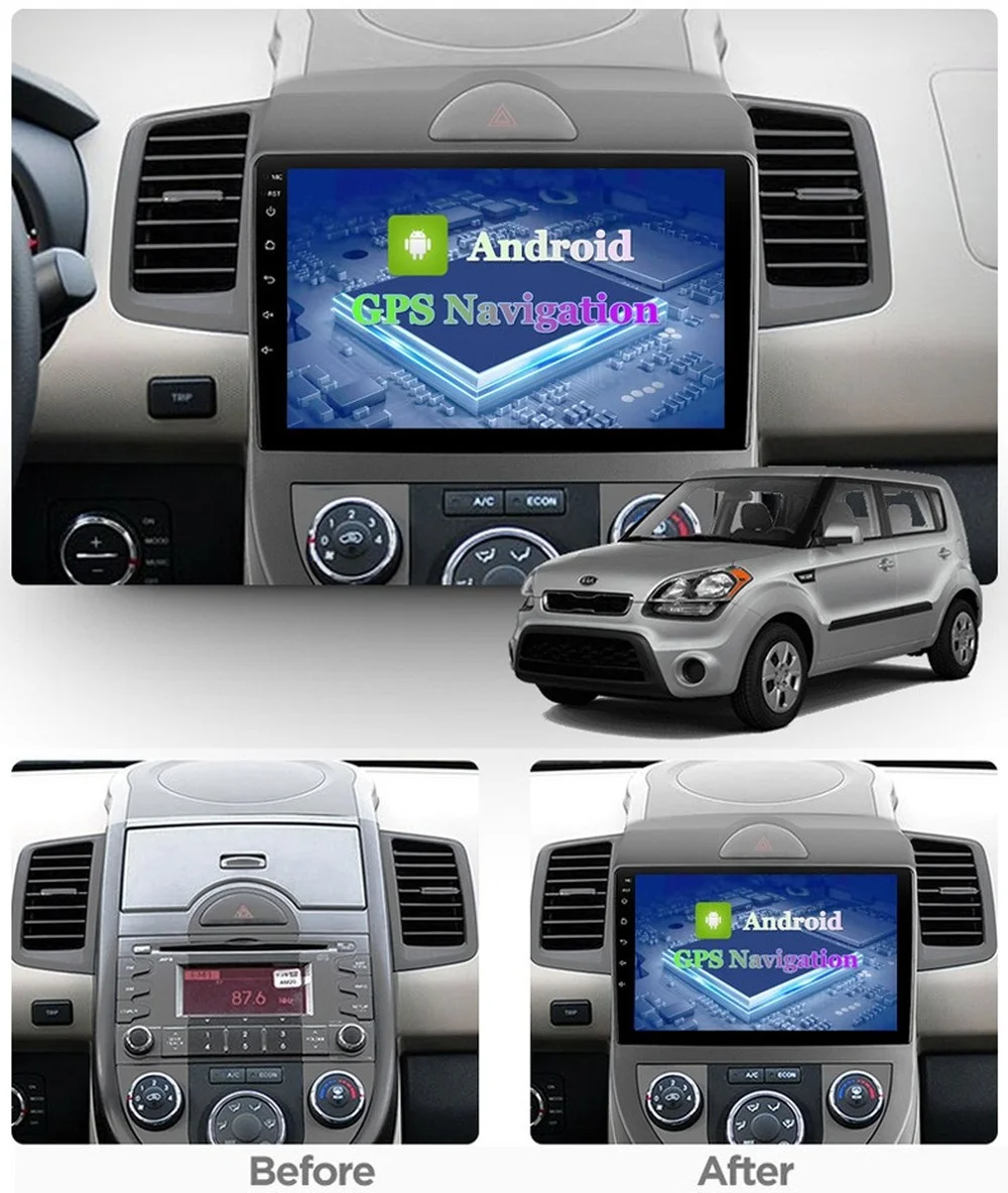 Автомобильный GPS-Навигатор Android Для KIA SOUL 2010-2013 Авторадио Стерео Мультимедийный Плеер С Резервной Камерой BT Mirror Link