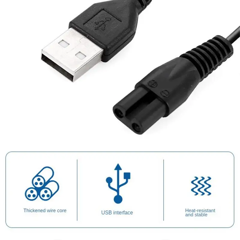 1шт USB Шнур для бритвы Кабель для зарядного устройства Кусачки для собак USB Разъем для зарядки Электрическая Бритва Замена Триммера Зарядка для высокого качества