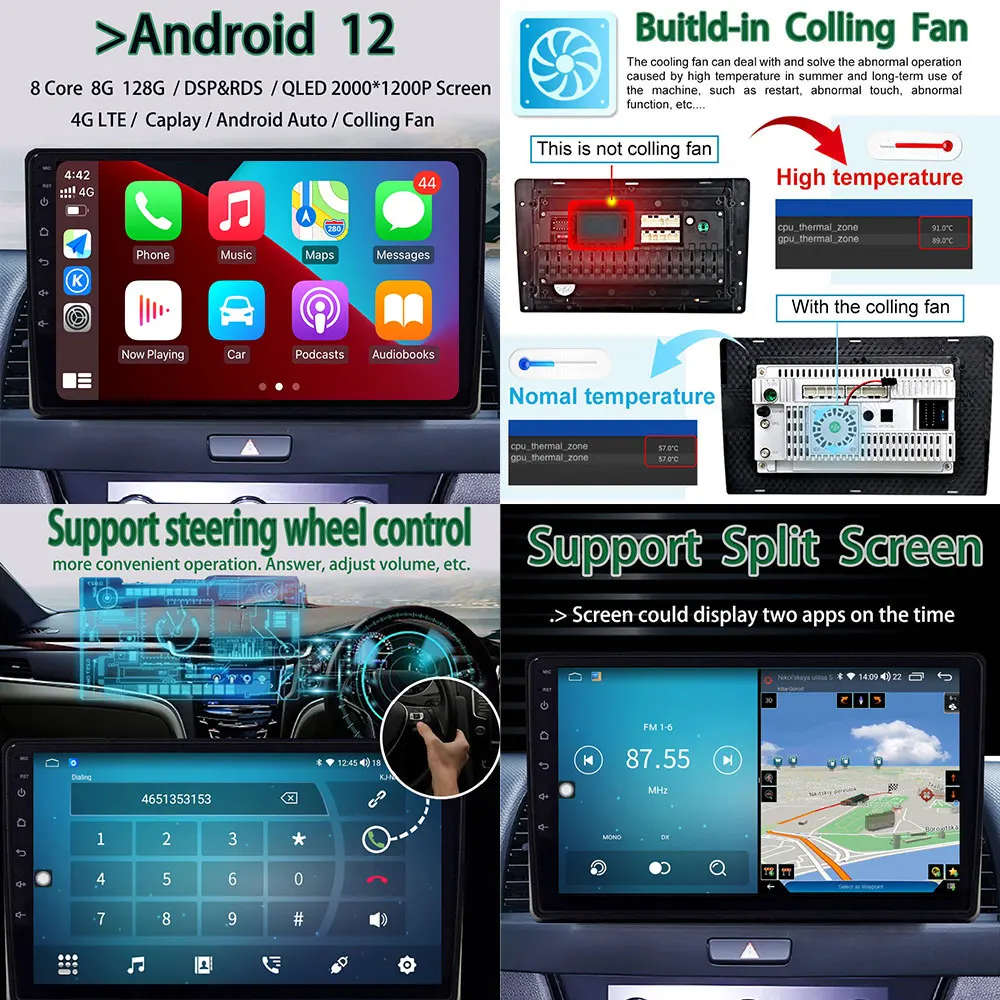 Android 13 Навигация GPS Для Hyundai Sonata 6 YF i40 i45 2009-2014 Беспроводной Carplay Android Auto Автомобильный Радио Мультимедийный Плеер