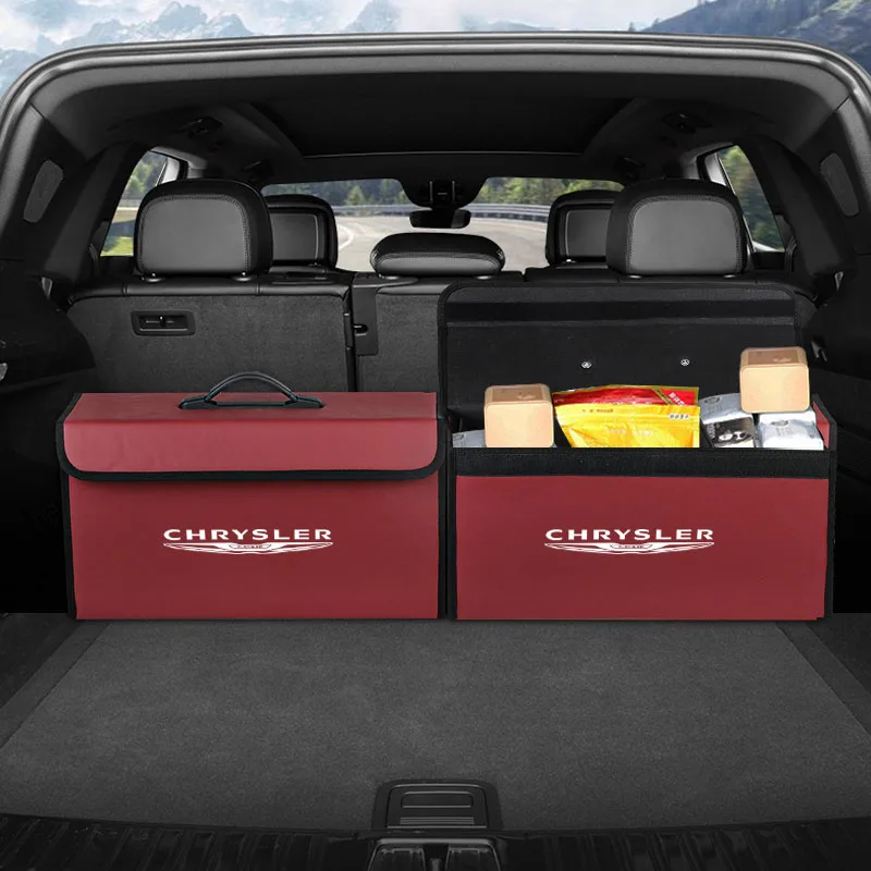 Сумка для хранения в багажнике автомобиля, Кожаный Складной Походный ящик для Chrysler 300c PT Cruiser Grand Voyager Pacifica Town Country Crossfire