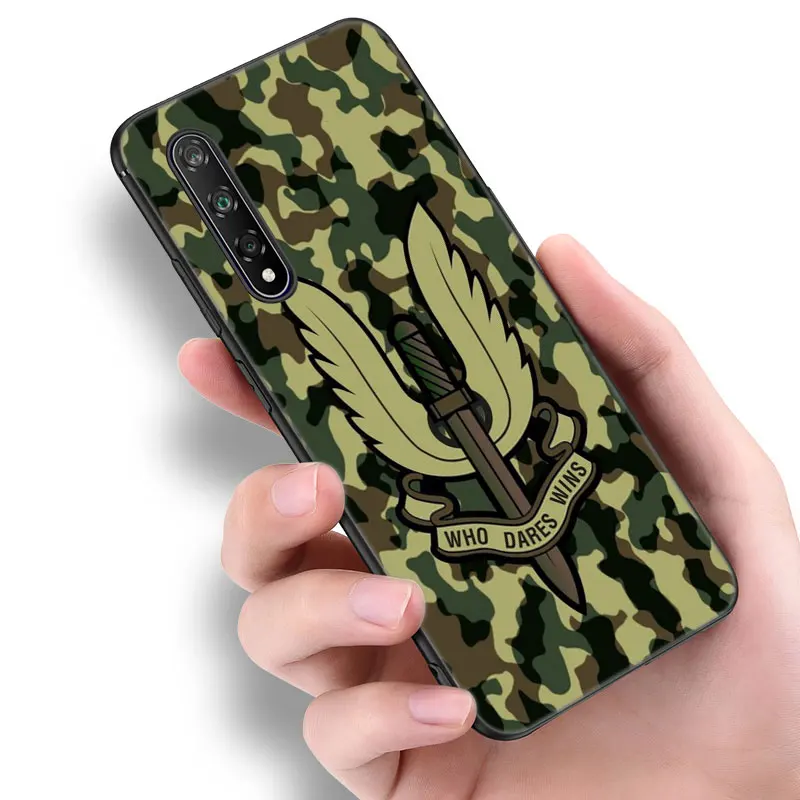 Военный Камуфляжный Художественный Чехол Для Телефона Huawei Y6 Y7 Y9 Prime Y5 2018 2019 2020 Y5P Y6P Y6S Y7A Y7P Y8P Y8S Y9A Y9S Черный Чехол