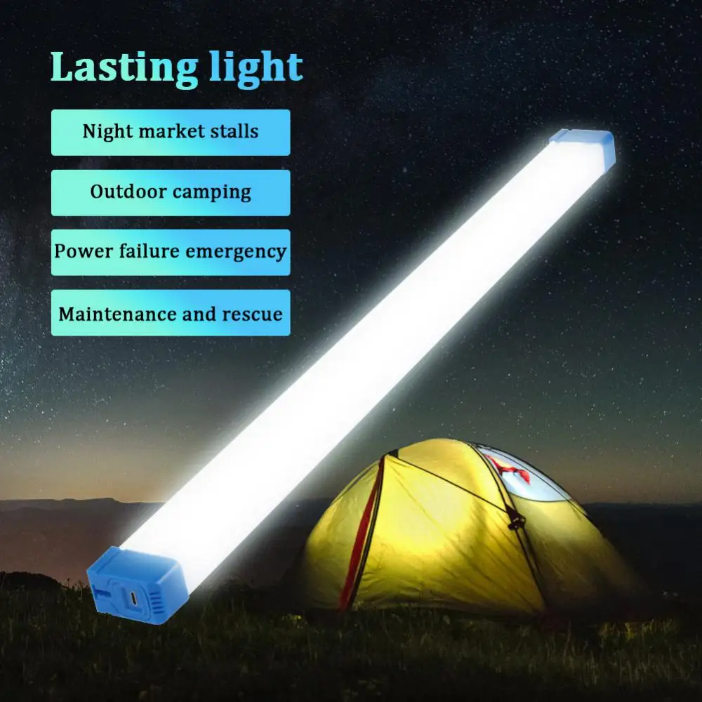 Светодиодный ламповый ночник Магнитный 17 см 32 см 52 см USB Перезаряжаемый Аварийный светильник Наружные портативные аварийные огни с длинной полосой