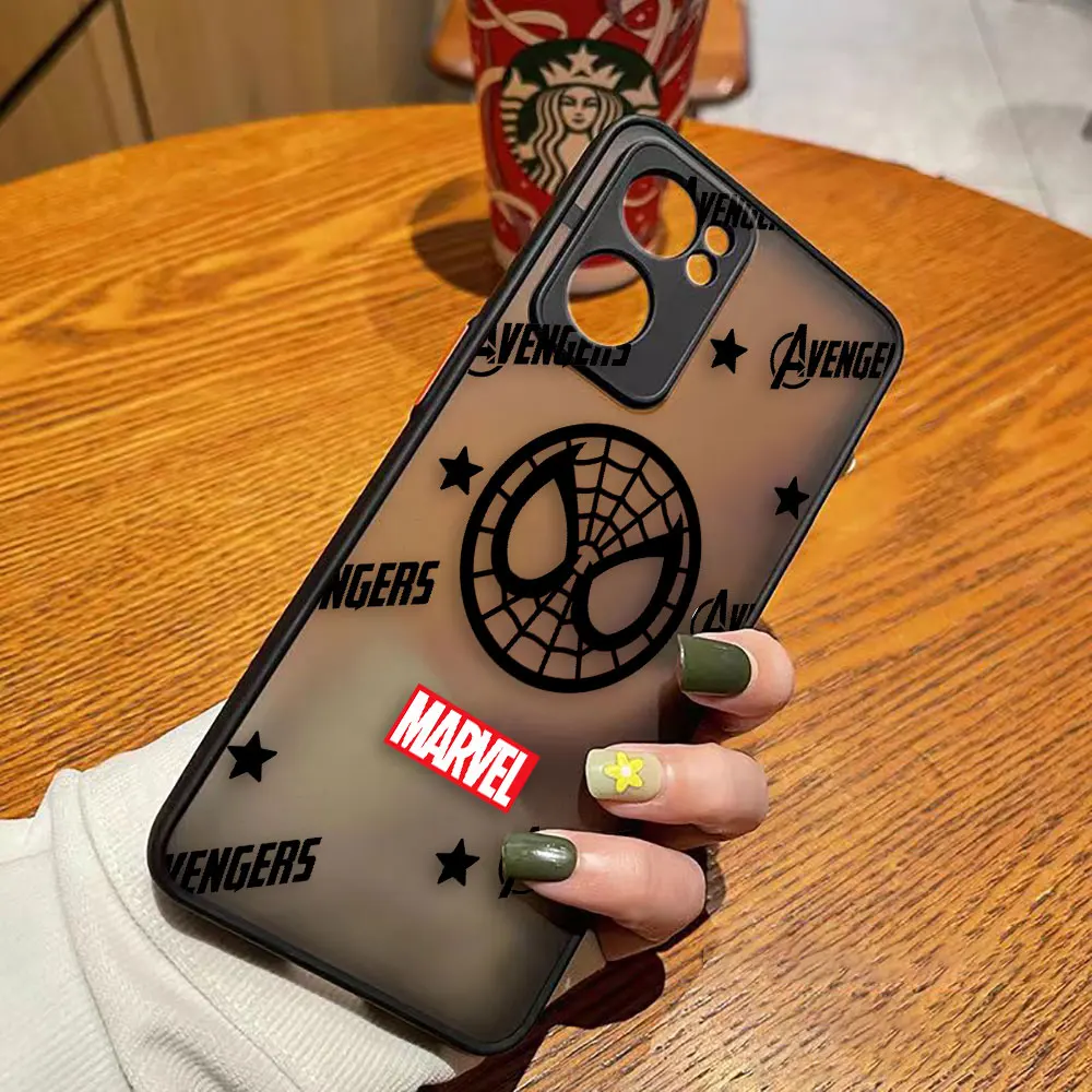 Матовый Чехол для телефона OPPO RENO 8 8T 7Z 7 6Z 6 5 4 3 PRO PLUS 4G 5G Edge Жесткий чехол для ПК Funda Shell С логотипом персонажа Avengers