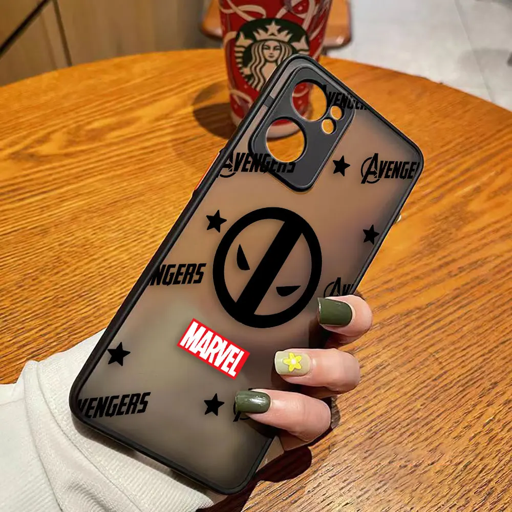 Матовый Чехол для телефона OPPO RENO 8 8T 7Z 7 6Z 6 5 4 3 PRO PLUS 4G 5G Edge Жесткий чехол для ПК Funda Shell С логотипом персонажа Avengers