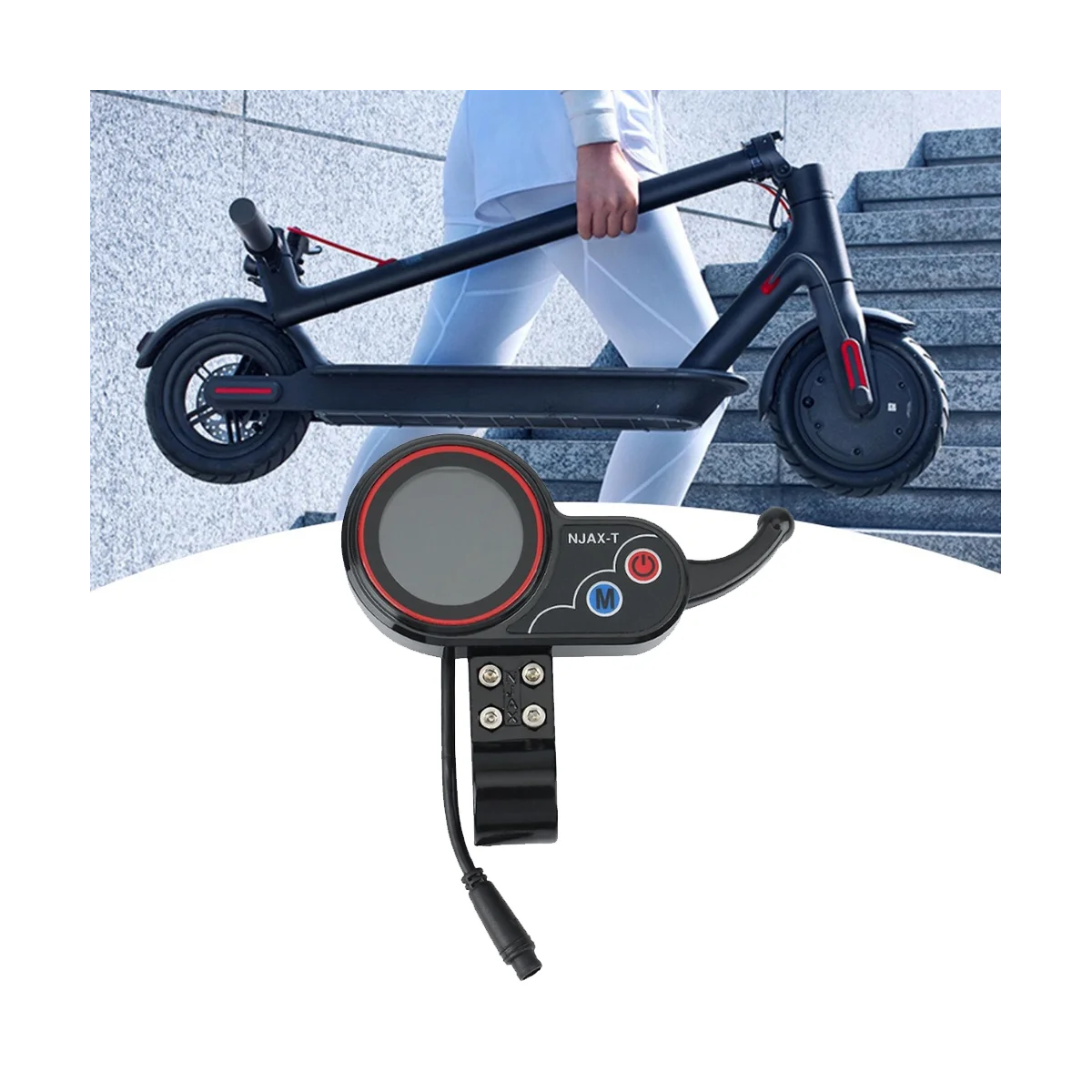 Измеритель приборной панели электрического скутера NJAX-T 36V 48V Регулируемый 6-контактный для аксессуаров для электрического скутера