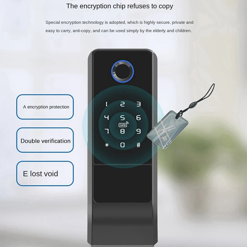 2X Водонепроницаемый умный дверной замок Tuya Wifi с цифровым паролем, двойной электронный замок с отпечатком пальца на ободе