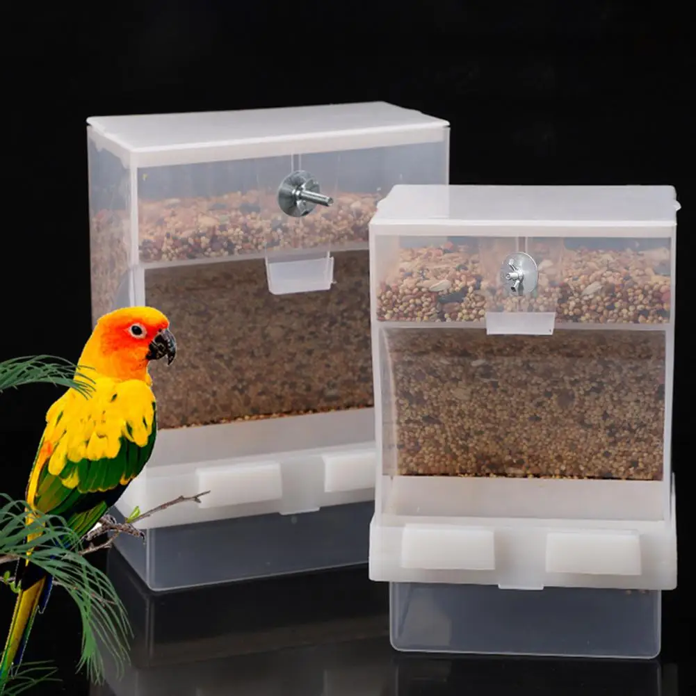 Кормушка для домашних птиц, утолщенный контейнер для корма для птиц, Пластиковая коробка для защиты от брызг, практичный контейнер для корма для домашних птиц