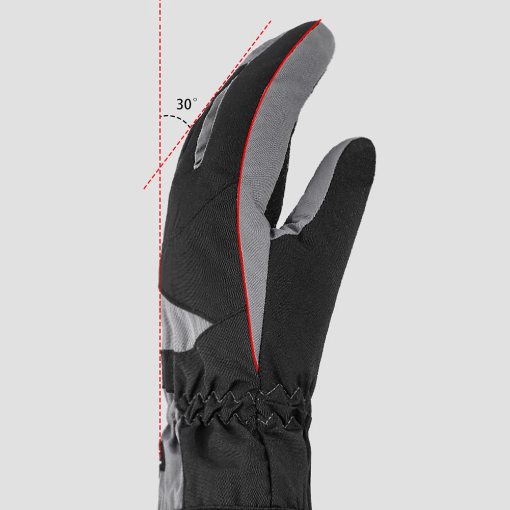 1 пара зимних лыжных перчаток для велоспорта с сенсорным экраном, теплые перчатки, водонепроницаемые толстые спортивные детали для зимнего катания на лыжах на открытом воздухе, езды на велосипеде