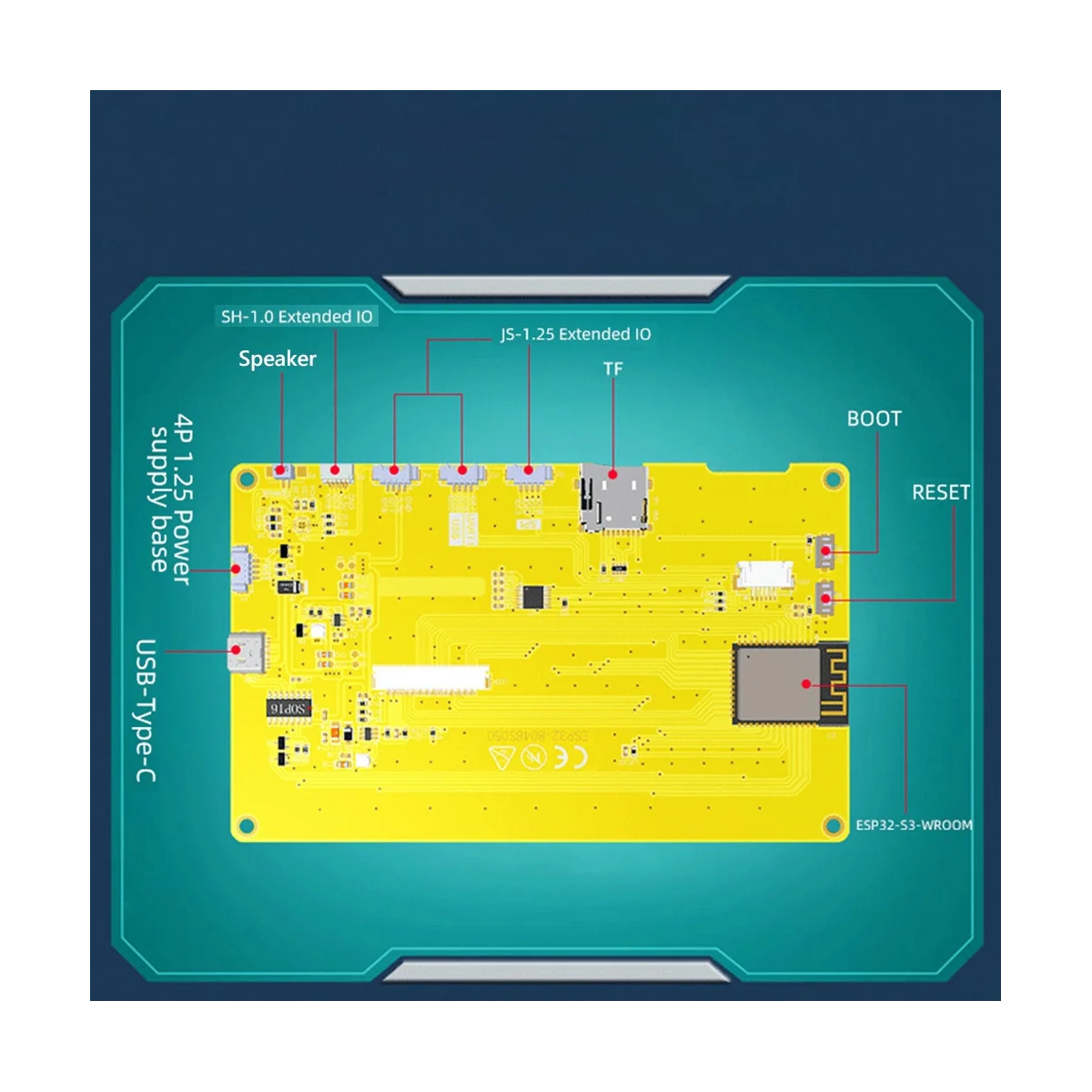 Плата разработки ESP32 с 7-дюймовым Сенсорным экраном TN IPS WIFI Bluetooth Модуль ESP32-S3-WROOM-1 Arduino LVGL