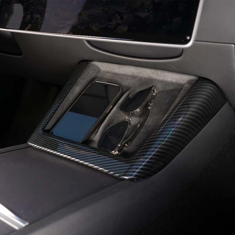 Для Tesla Модель 3 Highland 2024 Центральная консоль автомобиля Беспроводная зарядка Боковая Обертка Крышка панели Отделка салона Сменные Аксессуары