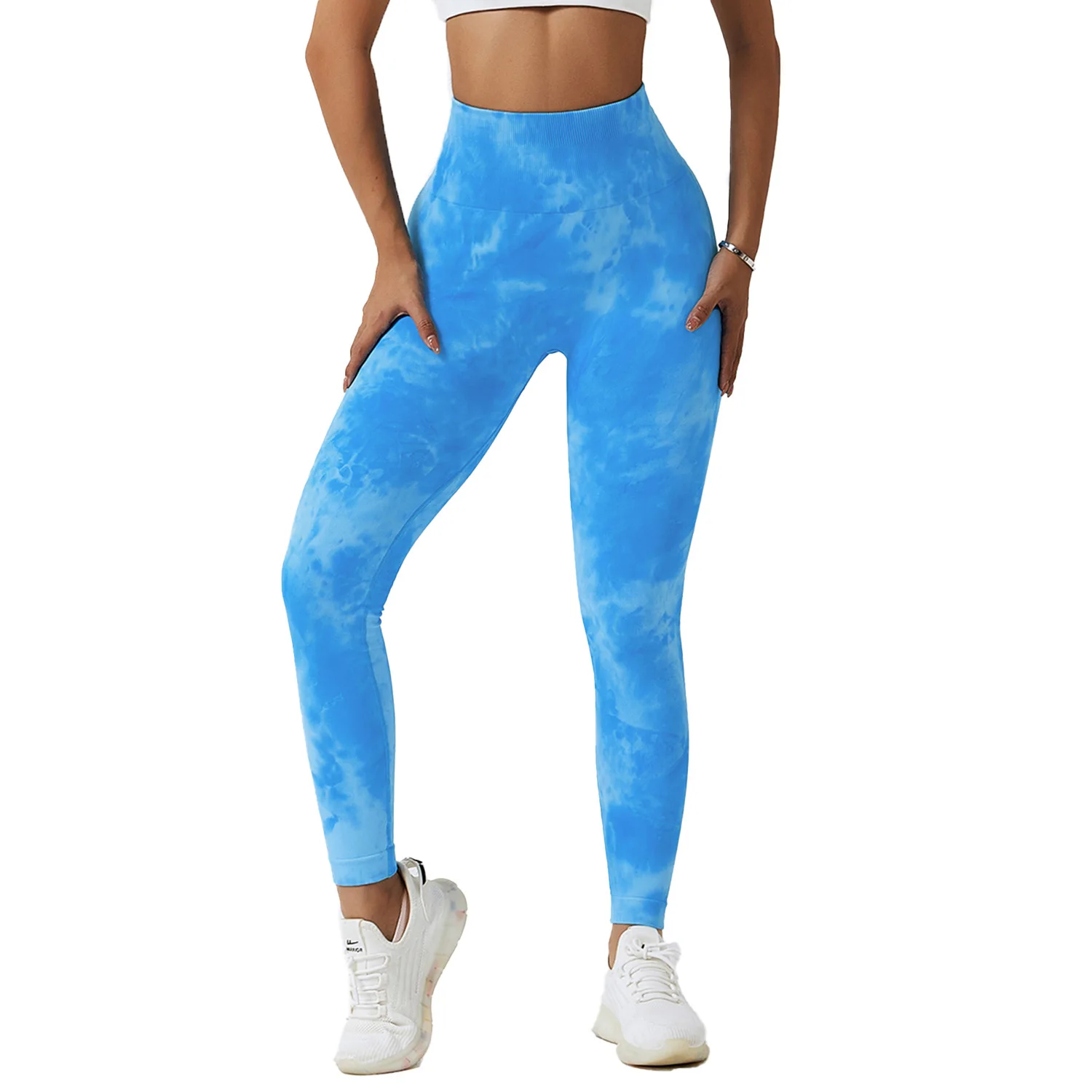 Европейские и американские бесшовные брюки для йоги с высокой талией для женщин, облегающие спортивные брюки для бега, быстросохнущие персиковые хип-лифы