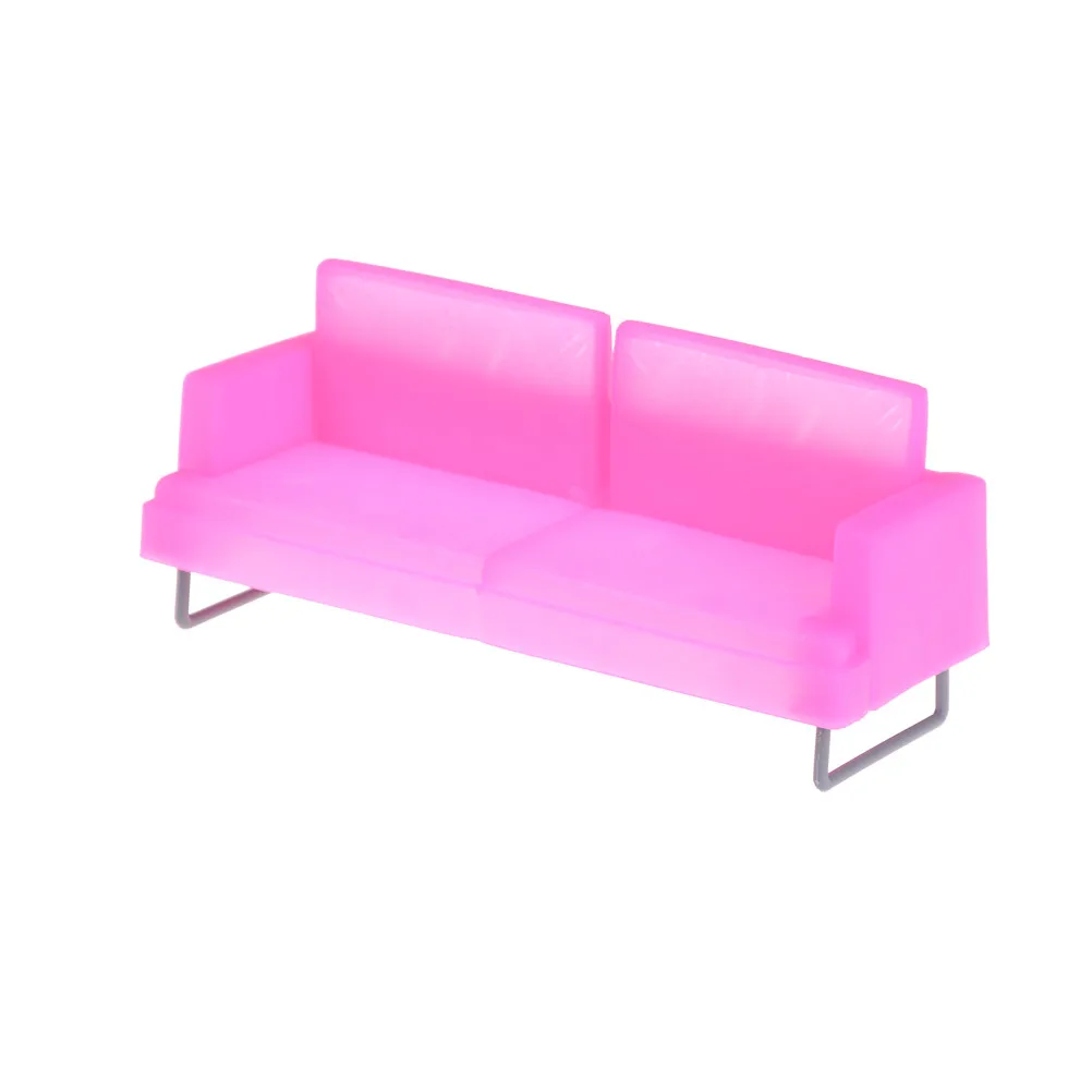 Миниатюра NewSofa для роскошного Розового пластикового дивана-кресла Для куклы Аксессуары для кукольного домика Украшение Кукольного домика