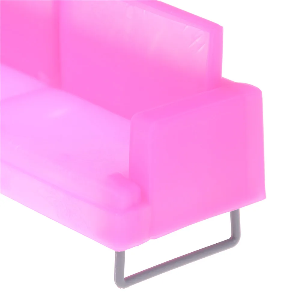Миниатюра NewSofa для роскошного Розового пластикового дивана-кресла Для куклы Аксессуары для кукольного домика Украшение Кукольного домика