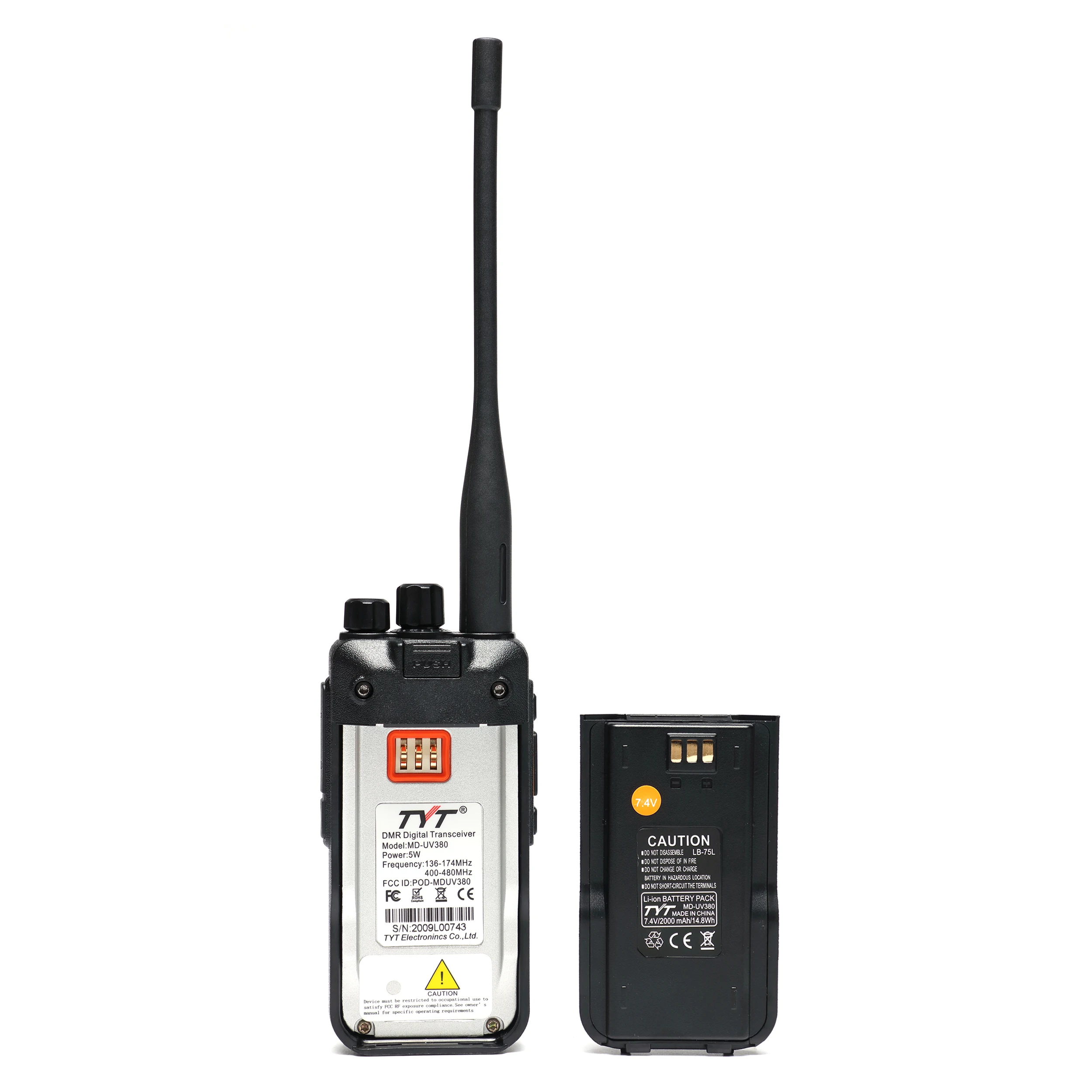 MD-UV380 TYT 5 Вт DMR Цифровое Мобильное радио TDMA Двухдиапазонный 3000 Каналов УКВ Рация Дальнего Действия Двухстороннее Радио